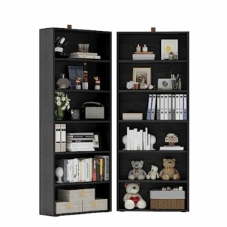 IRONCK 6-Tier Bookshelves Set