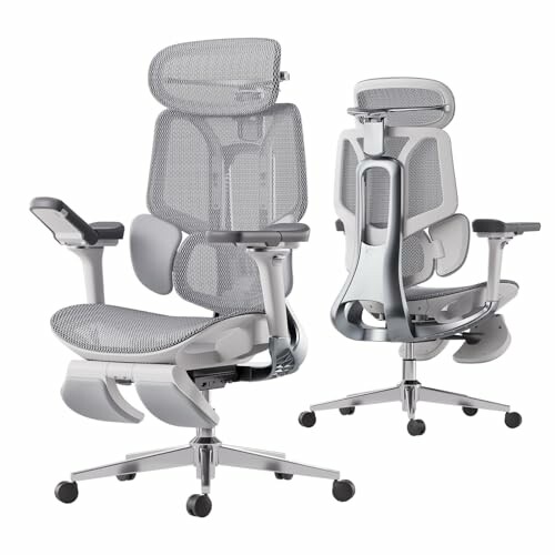 Ergonomic office chair with adjustable features and mesh design