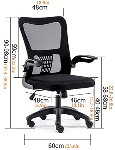 Ergonomic office chair with adjustable height and mesh back.