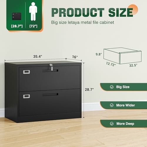 Letaya metal file cabinet dimensions and features