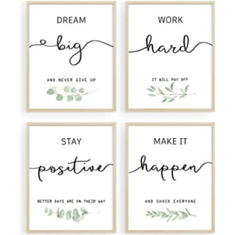 Inspirational Wall Art Office Decor
