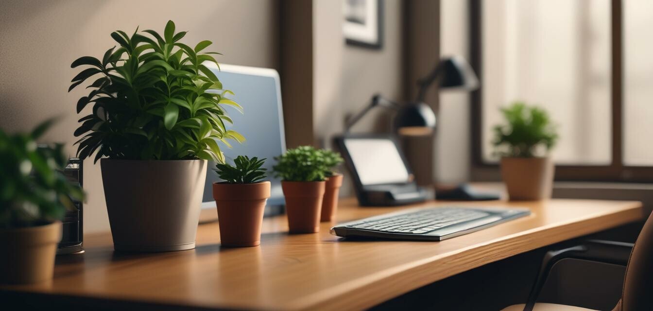 Adding greenery to home office