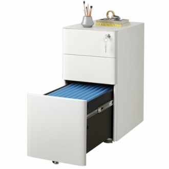 DEVAISE 3-Drawer Slim Vertical File Cabinet